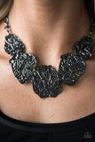 Paparazzi "Magnificently Meteorite" Black Necklace & Earring Set Paparazzi Jewelry