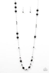 Paparazzi "Make A Scene" Black Necklace & Earring Set Paparazzi Jewelry