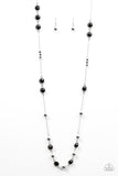 Paparazzi "Make A Scene" Black Necklace & Earring Set Paparazzi Jewelry