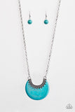 Paparazzi "Mesa Moon" Blue Necklace & Earring Set Paparazzi Jewelry