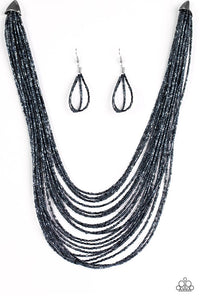 Paparazzi "Ice Age Radiance" Blue Necklace & Earring Set Paparazzi Jewelry