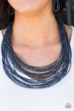 Paparazzi "Ice Age Radiance" Blue Necklace & Earring Set Paparazzi Jewelry