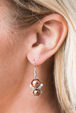 Paparazzi "Mrs. Gatsby" Brown Earrings Paparazzi Jewelry
