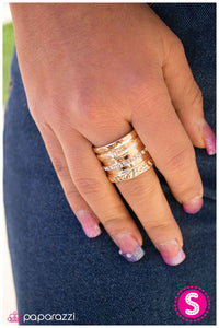 Paparazzi "Stack the Deck" Gold Ring Paparazzi Jewelry