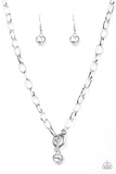 Paparazzi "Let Your Heart Shine" White Necklace & Earring Set Paparazzi Jewelry
