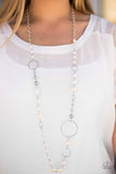 Paparazzi "Lady Etiquette" White Necklace & Earring Set Paparazzi Jewelry