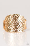 Paparazzi "Hammer it Home" Gold Ring Paparazzi Jewelry