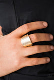 Paparazzi "Hammer it Home" Gold Ring Paparazzi Jewelry