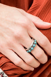 Paparazzi "Over The River and Through The Woods" FASHION FIX Blue Ring Paparazzi Jewelry