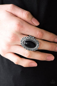 Paparazzi "Western Wayfarer" Black Ring Paparazzi Jewelry