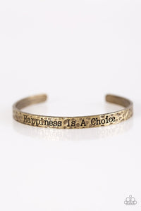 Paparazzi "Do What Makes You Happy" Brass Bracelet Paparazzi Jewelry