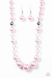 Paparazzi "GLAM Straight!" Pink Necklace & Earring Set Paparazzi Jewelry