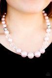 Paparazzi "GLAM Straight!" Pink Necklace & Earring Set Paparazzi Jewelry