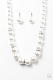 Paparazzi "You Had Me At Pearls" White Necklace & Earring Set Paparazzi Jewelry