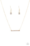 Paparazzi "Give Me Some Glitter" Gold Necklace & Earring Set Paparazzi Jewelry