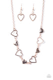 Paparazzi "Hustle and Heart" Rose Gold Necklace & Earring Set Paparazzi Jewelry