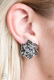 Paparazzi "Gardenia Groves" White Rhinestone Clip On Earrings Paparazzi Jewelry