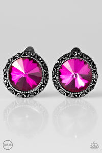 Paparazzi "Money Makes The World Go Round" Pink Clip On Earrings Paparazzi Jewelry