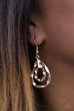 Paparazzi "Twinkling Twisters"  Rose Gold Earrings Paparazzi Jewelry