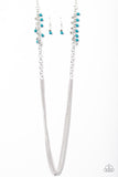 Paparazzi "In for a Surprise" Blue Necklace & Earring Set Paparazzi Jewelry