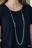 Paparazzi "In for a Surprise" Blue Necklace & Earring Set Paparazzi Jewelry