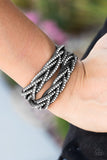 Paparazzi "Musing Maverick" Silver Wrap Bracelet Paparazzi Jewelry