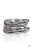 Paparazzi "Grand Slam Shimmer" Silver Wrap Bracelet Paparazzi Jewelry