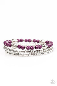 Paparazzi "Colorfully Classy" Purple Bracelet Paparazzi Jewelry