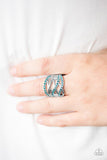 Paparazzi "Wrapped Up In Shimmer" Blue Ring Paparazzi Jewelry