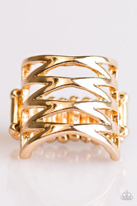 Paparazzi "Trapped In Shimmer" Gold Ring Paparazzi Jewelry