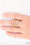 Paparazzi "Trapped In Shimmer" Gold Ring Paparazzi Jewelry