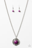 Paparazzi "Course of Nature" Purple Necklace & Earring Set Paparazzi Jewelry
