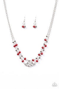 Paparazzi "Unbreakable Love" Red Necklace & Earring Set Paparazzi Jewelry