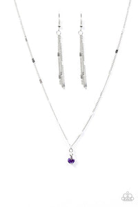 Paparazzi "Forever Sparkle" Purple Necklace & Earring Set Paparazzi Jewelry