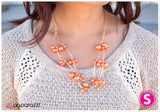 Paparazzi "Instant Classic" Orange Necklace & Earring Set Paparazzi Jewelry