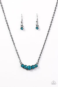 Paparazzi "Speaking of Sparkle" Blue Necklace & Earring Set Paparazzi Jewelry