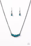 Paparazzi "Speaking of Sparkle" Blue Necklace & Earring Set Paparazzi Jewelry