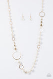 Paparazzi "Lady Etiquette" Gold Necklace & Earring Set Paparazzi Jewelry