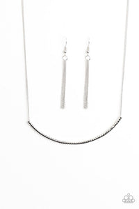 Paparazzi "Slaying The Shimmer" Silver Necklace & Earring Set Paparazzi Jewelry