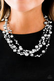 Paparazzi "Fierce and Fab-YOU-lous!" Silver Necklace & Earring Set Paparazzi Jewelry