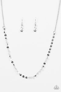 Paparazzi "Right On The SPOTLIGHT" Silver Necklace & Earring Set Paparazzi Jewelry