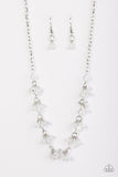 Paparazzi "Leading STARLIGHT" White Necklace & Earring Set Paparazzi Jewelry