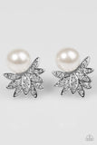 Paparazzi "Firework Fiesta" White Post Earrings Paparazzi Jewelry