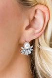 Paparazzi "Firework Fiesta" White Post Earrings Paparazzi Jewelry