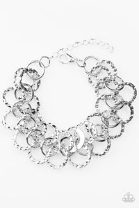 Paparazzi "Texas Bold-Em" Silver Bracelet Paparazzi Jewelry