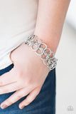 Paparazzi "Texas Bold-Em" Silver Bracelet Paparazzi Jewelry