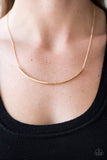 Paparazzi "Slaying The Shimmer" Gold Necklace & Earring Set Paparazzi Jewelry