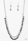 Paparazzi "At First STARLIGHT" Black Necklace & Earring Set Paparazzi Jewelry