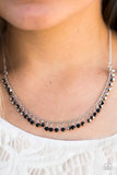 Paparazzi "At First STARLIGHT" Black Necklace & Earring Set Paparazzi Jewelry