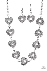 Paparazzi "Heart's Harmony" Black Necklace & Earring Set Paparazzi Jewelry